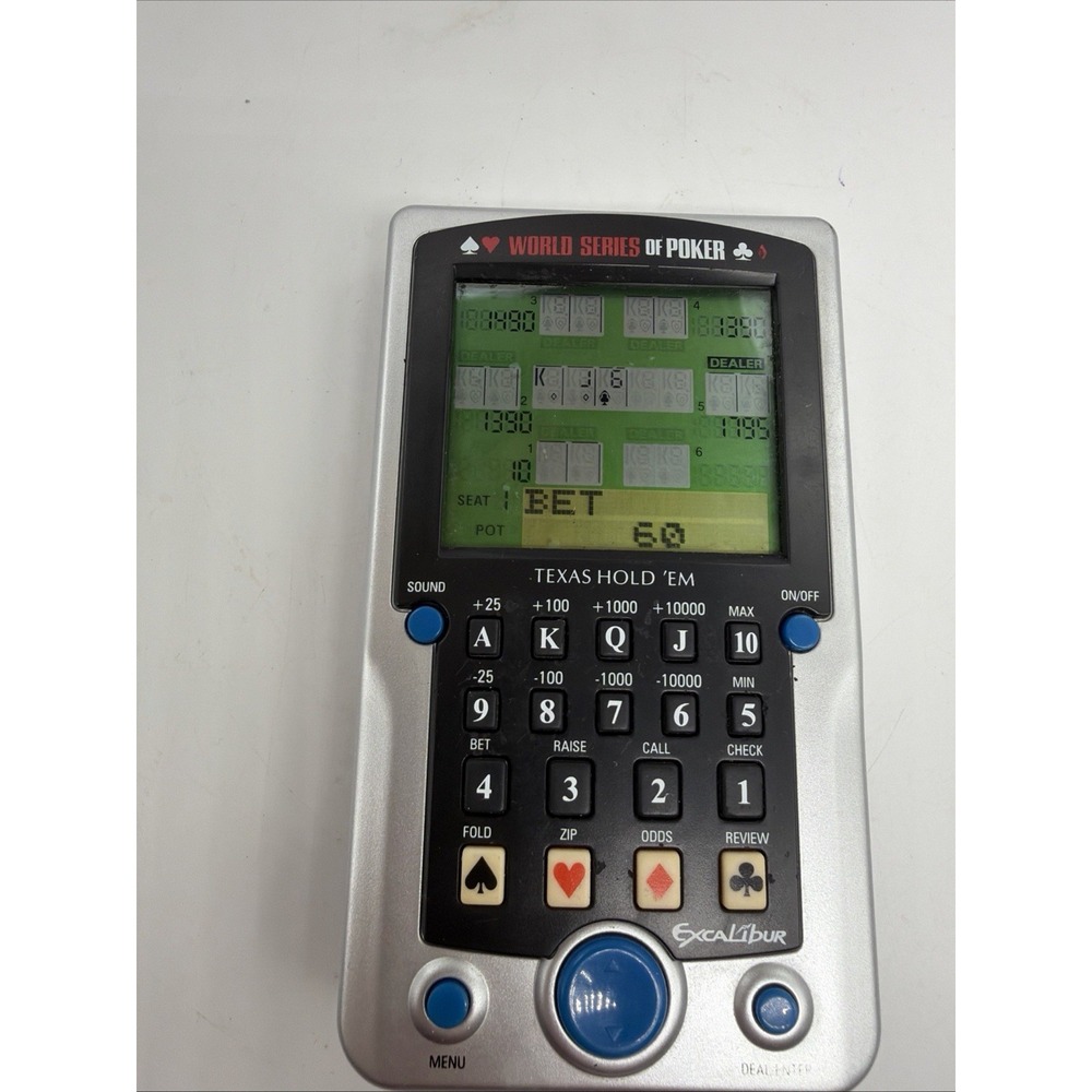 World Series of Poker Excalibur Electronic Texas Hold 'Em Handheld Game - Picture 4 of 4